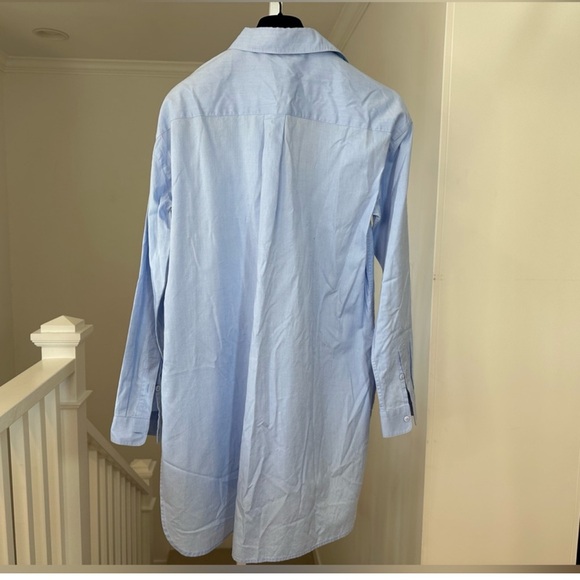 TIBI Essential Oversize Button Down Shirt in Light Blue Small $295 Retail - Picture 5 of 5